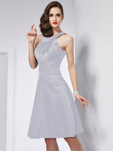 Chic Sleeveless Pleats Short Bridesmaid Dresses-Ballbella