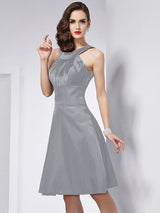 Chic Sleeveless Pleats Short Bridesmaid Dresses-Ballbella