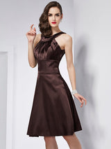 Chic Sleeveless Pleats Short Bridesmaid Dresses-Ballbella