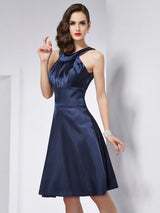 Chic Sleeveless Pleats Short Bridesmaid Dresses-Ballbella