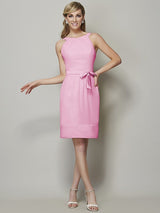 Chic Sleeveless Short Chiffon Bridesmaid Dresses-Ballbella