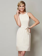 Chic Sleeveless Short Chiffon Bridesmaid Dresses-Ballbella