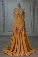Chic Sweetheart Strapless Sleeveless Prom Dresses A-Line Beads With Pleats Tassel-Ballbella