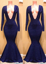 Ballbella offers Chic V-neck Long Sleevess Mermaid Sequins Prom Dresses at a cheap price from Sequined to Mermaid Floor-length hem. Gorgeous yet affordable Long Sleevess Real Model Series.
