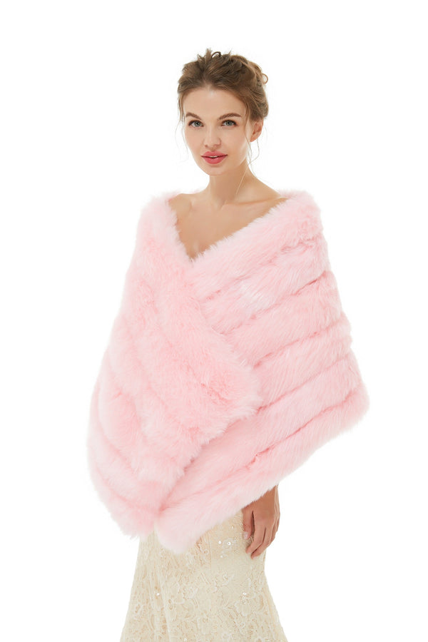 Chloe - Winter Faux Fur Wedding Wrap-Ballbella