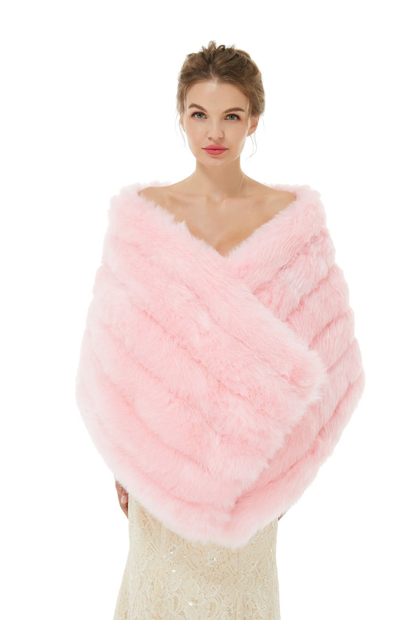Chloe - Winter Faux Fur Wedding Wrap-Ballbella