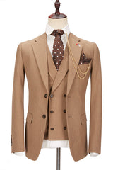 Classic Classy Notched Lapel Slim Fit Men Suits-Ballbella
