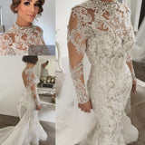 Ballbella offers Mermaid Long Sleevess Lace Wedding Dresses at factory price. This will make your dreamy wedding come true.