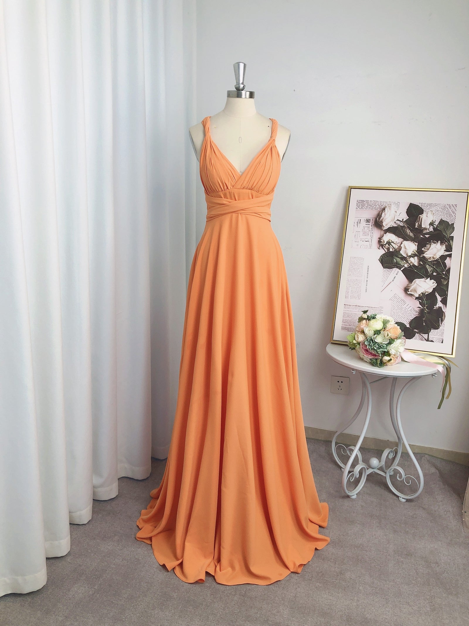 strapless open back dress Classic Ruched V-Neck Jersey Sleeveless Bridesmaid Dresses – Ballbella