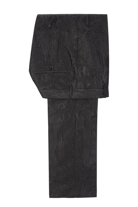 Classy Black Peaked Lapel Double Breasted Men Suits Online-Ballbella