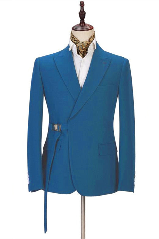 Classy Peaked Lapel Slim Fit Prom Outfits-Ballbella