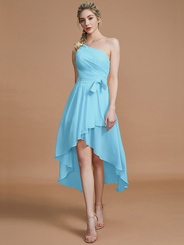 Classy Sleeveless One Shoulders Layers Asymmetrical Chiffon Bridesmaid Dresses Classy Sleeveless One Shoulders Layers Asymmetrical Chiffon Bridesmaid Dresses