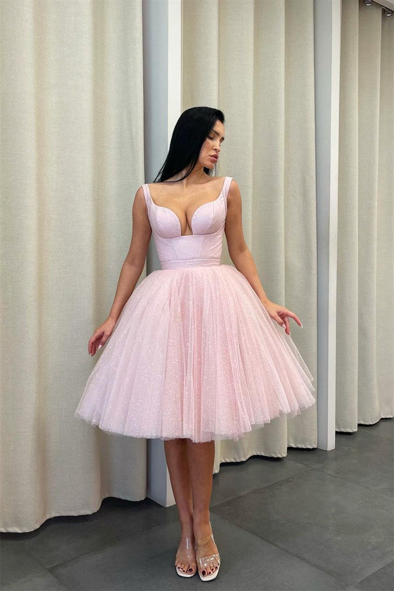 Cute Ball Gown Sweetheart Knee-length Sleeveless Open Back Homecoming Dress Cute Ball Gown Sweetheart Knee-length Sleeveless Open Back Homecoming Dress