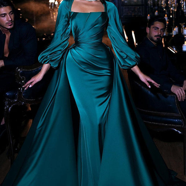 emerald green wedding guest dress with sleeves Amazon.com: HSFIYAKJ V Neck Short Sleeve Bridesmaid Dresses for Women Pockets A Line Pleated Chiffon Formal Gown Evening with Slit Size 2 : Clothing, Shoes & Jewelry with a waist that accentuates a beautiful hourglass figure Long Green Dress Emerald Green