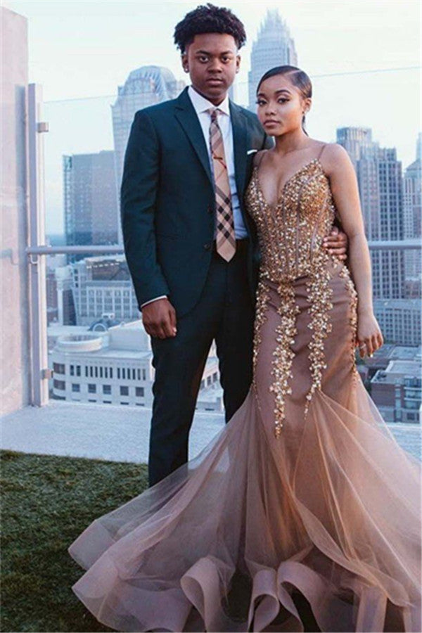 Dark Green Men Suit One Button Slim Fit Suit for Prom-Ballbella