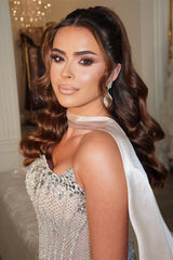 Dazzling Strapless Sleeveless Prom Dresses Mermaid Long Sheath With Gem-Ballbella