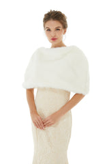 Delcy - Winter Faux Fur Wedding Wrap-Ballbella