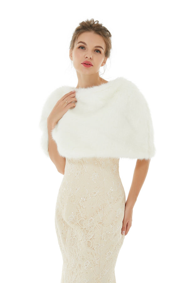winter fur wedding dress Delcy