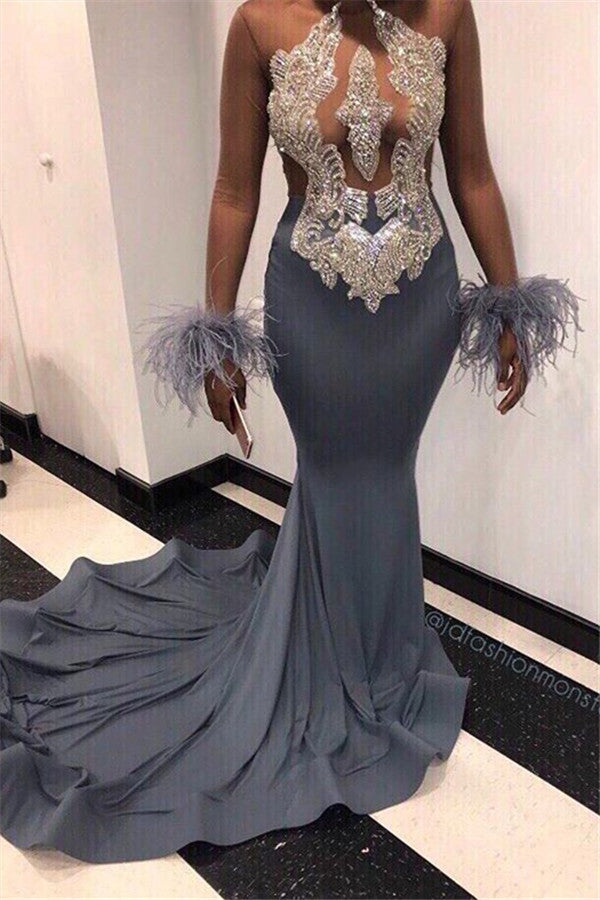 Ballbella offers Delicate Beads Appliques Elegant Prom Dresses Sheer Tulle Fit and Flare Evening Gowns On Sale at an affordable price from to Mermaid skirts. Shop for gorgeous  collections for your big day.