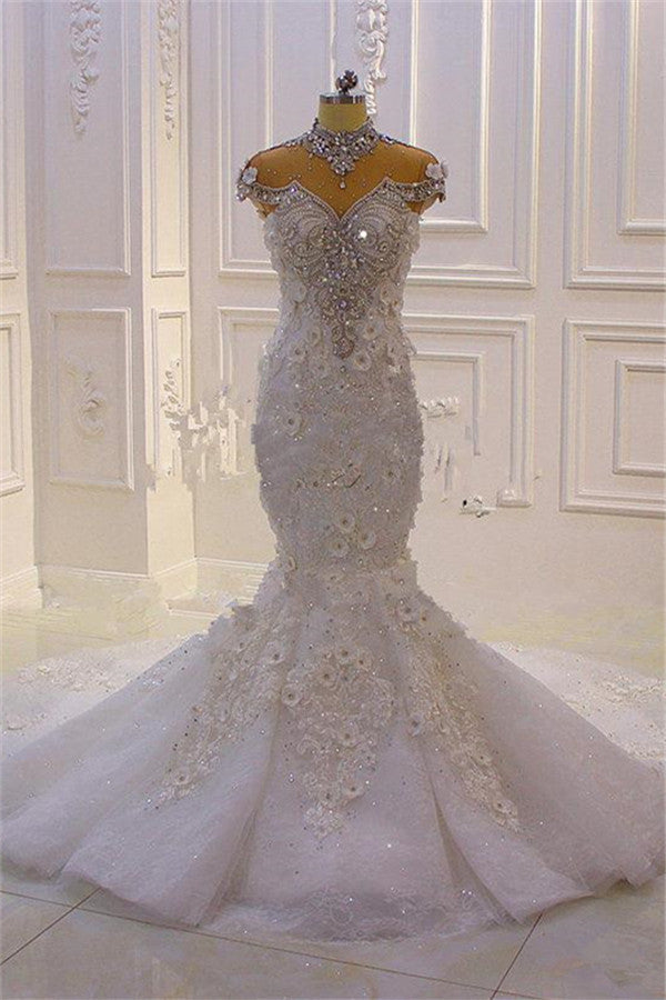新品　willfully dot tulle sheer mermaid OP Elly Bride | BROOKE Embroidered Sheer Tulle Wedding Dress