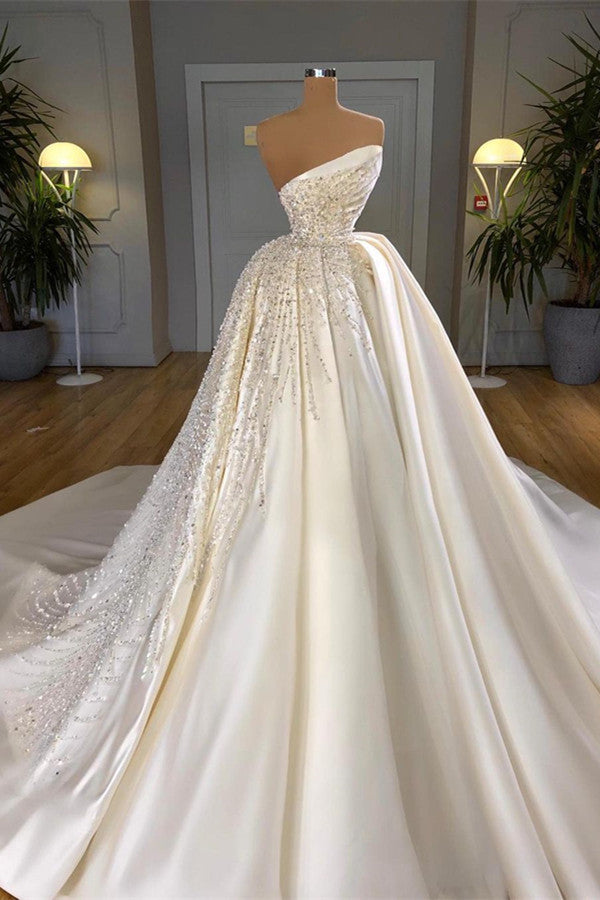 Designer Ball Gown Wedding Dress With Crystals Online-Ballbella