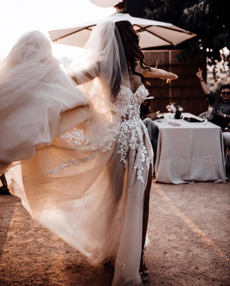 Designer Sweetheart Boho Chic Princess Tulle Lace Wedding Dress Ballbella Designer Sweetheart Boho Chic Princess Tulle Lace Wedding Dress Ballbella