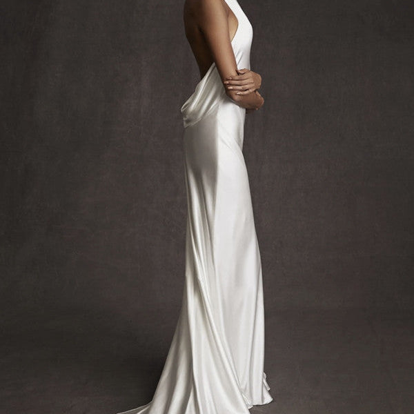 Elegant Backless High Neck Mermaid Wedding Dress On Sale