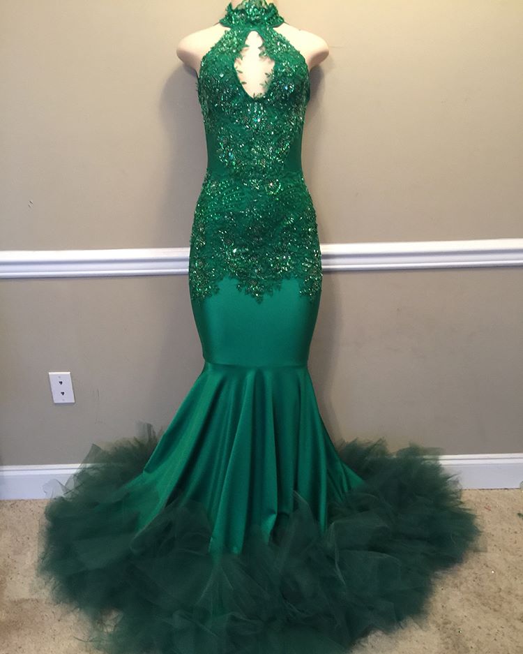 Ballbella offers Elegant Beads Appliques Halter Prom Dresses Fit and Flare Sleeveless Tulle Evening Gowns On Sale at an affordable price from to Mermaid skirts. Shop for gorgeous Sleeveless collections for your big day.