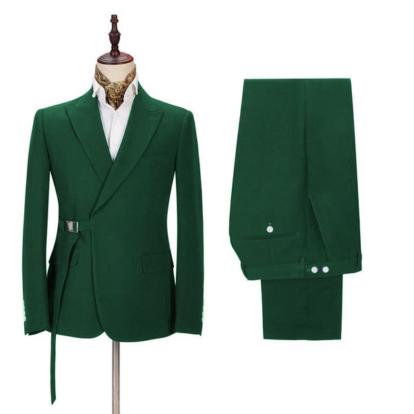 Elegant Green Slim Fit Fashion Men Suits Online for Prom-Ballbella