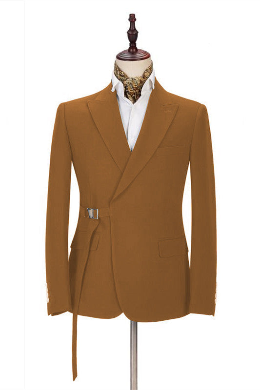 Elegant Slim Fit Two-Piece Peaked Lapel Prom Suits for Men-Ballbella