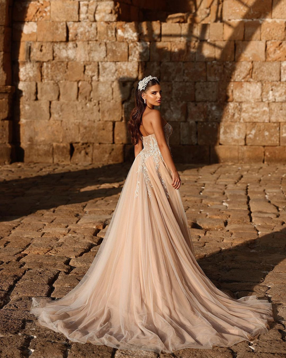 slim fit dress slacks Sparkly A-line Spaghetti Straps Wedding Dresses MW688 main image 0