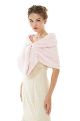 Elegant Turnover Collar Wedding Shawl Sleeveless Bridal Covers-Ballbella