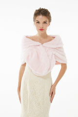 Elegant Turnover Collar Wedding Shawl Sleeveless Bridal Covers-Ballbella