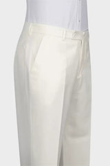 Elegant White Shawl Lapel Double-Breasted Wedding Suit-Ballbella