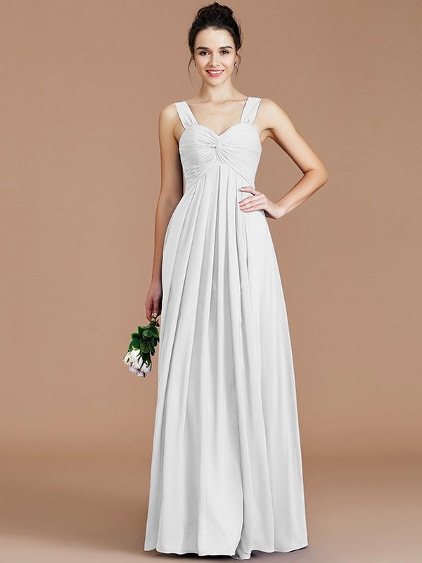 Empire Sweetheart Sleeveless Ruched Chiffon Bridesmaid Dresses-Ballbella