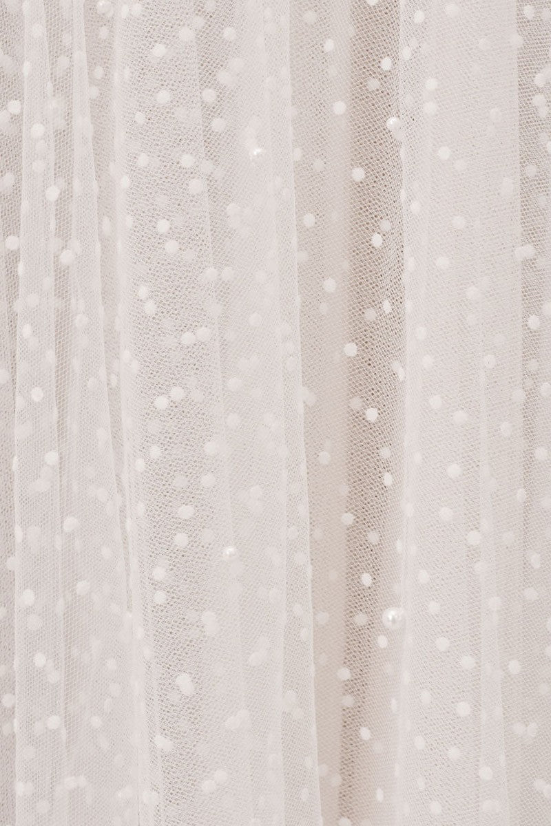 Exclusive White Wedding Dresses T-Length A-Line Sweetheart Pearls Spaghetti Straps Tea Length Bridal Dress-Ballbella