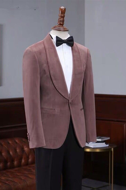 Buy Fashion Pink Velvet Shawl Laple Men Suits for Wedding for men from Ballbella. Huge collection of Shawl Lapel Single Breasted Men Suit sets at low offer price &amp; discounts, free shipping &amp; made. Order Now.