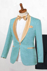 Fashion Shawl Lapel One Button Wedding Suits Online-Ballbella