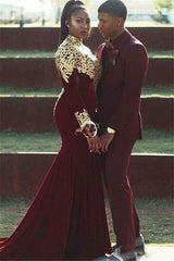 Gabriel Burgundy Slim Fit Notched Lapel Prom Outfits for Guys-Ballbella