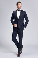 Ballbella made this Gentle Blue Dots Shawl Lapel Wedding Tuxedos, Dark Navy Wedding Suits for Men with rush order service. Discover the design of this Dark Navy Dot Single Breasted Shawl Lapel mens suits cheap for prom, wedding or formal business occasion.