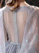 Evening Dress A-Line Jewel Neck Lace Floor-Length Lace Formal Dinner Dresses