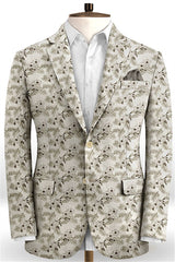 Glamorous Flower Printed Men Suits Online Two Pieces Prom Outfits Tuxedo-Ballbella