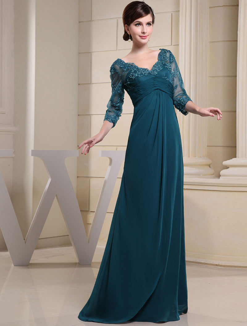 ink blue dress Glamorous Half Sleeves Formal Strapless With High Split Gown Bridesmaid Dresses Ink Blue A-Line
