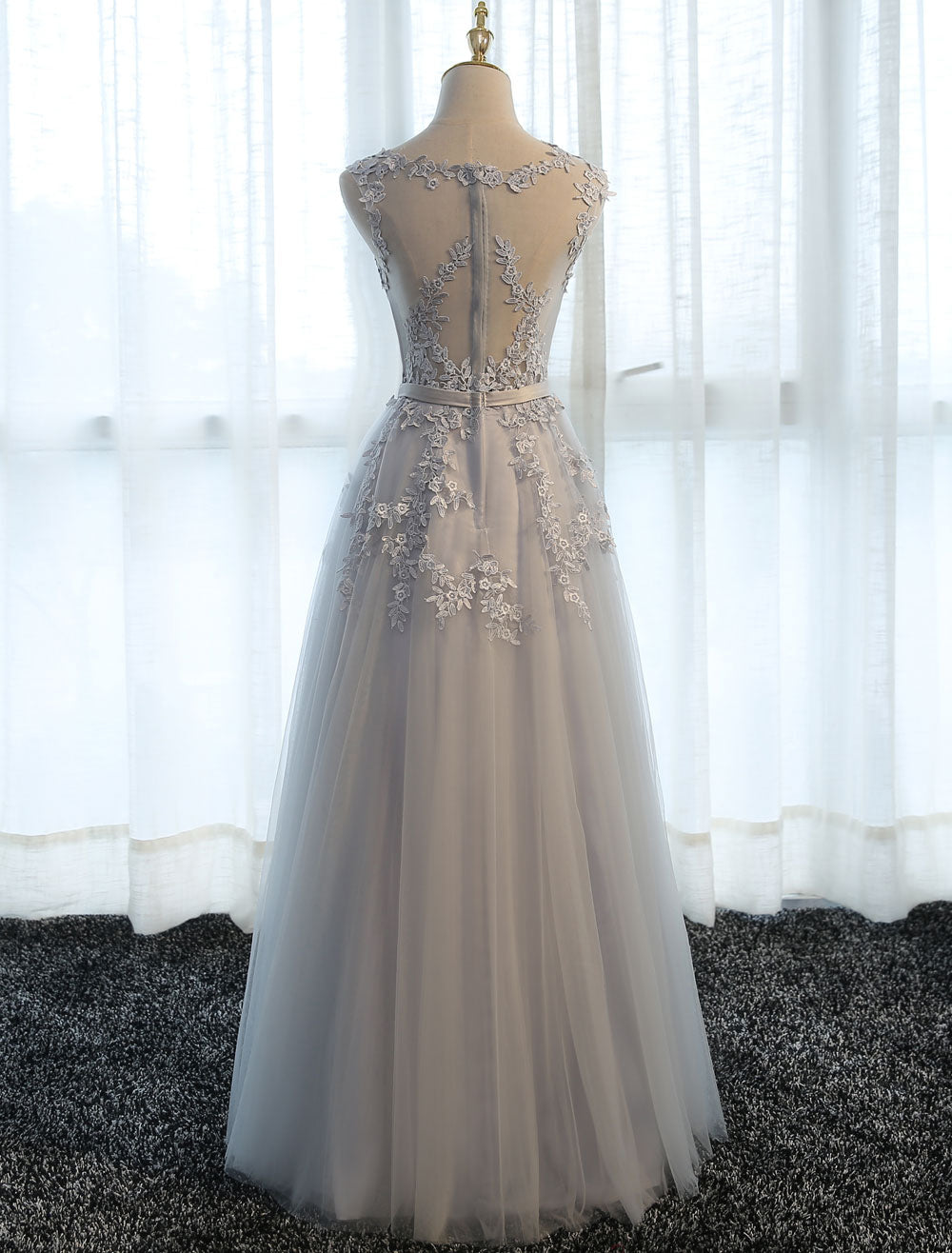 navy blue dress for baby girl Ladivine 7447 Elegant A-Line Evening Gown with Corset-Style Bodice Sage / 2