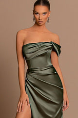 Glamorous Off-the-Shoulder Prom Dress Mermaid Long With Split-Ballbella