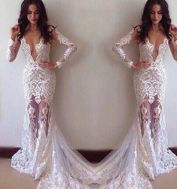 Ballbella offers Glamorous Sheath Long-Sleeves Lace Appliques Prom Dress at factory price ,all made in high quality, shop today.