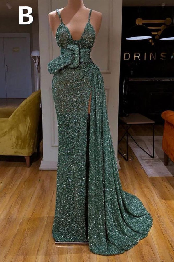 Looking for Prom Dresses in Mermaid style,  and Gorgeous work? Ballbella has all covered on this elegant Glitter Off-the-Shoulder Slim Mermaid Prom Party GownsSleeveless Mermaid Evening Gowns.