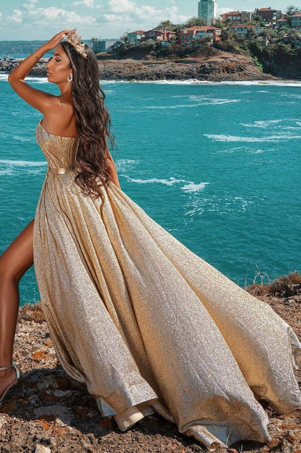 Glitter Sleeveless Splitfront Evening Party Maxi Dress Wedding Party Dress Glitter Sleeveless Splitfront Evening Party Maxi Dress Wedding Party Dress