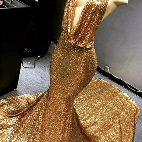 green emerald velvet dress Embellished Long Halter Prom Dress 1116 Gold / 00 main image 1