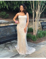 Looking for Prom Dresses in Stretch Satin,  Mermaid style,  and Gorgeous work? Ballbella has all covered on this elegant Gorgeous Beading Appliques Spaghetti Lace-up Long Mermaid Evening Dresses.